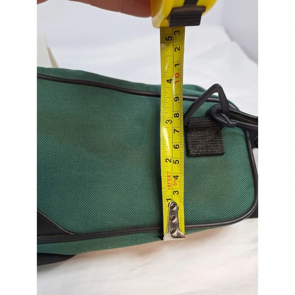 Nikon Camera lens Bag Green Canvas Black Trim Shoulder Strap Vintage‎ Case
